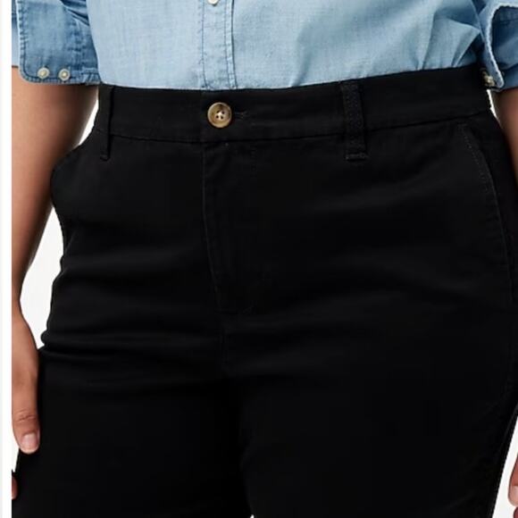 J. Crew Factory Pants Womens High-Rise Girlfriend Chino Preppy Black Size 22 NEW - Picture 3 of 10